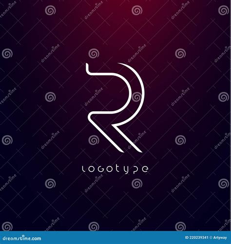 Futurism Style Letter R Minimalist Type For Modern Futuristic Logo