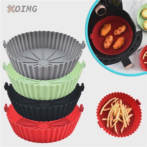 Pote De Silicone Para Airfryer Acessórios Reutilizáveis Fritadeira A Ar