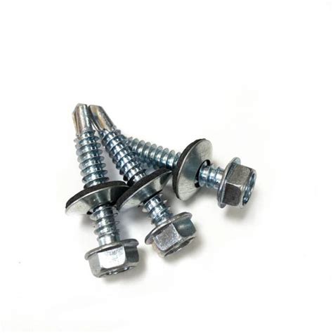 Roofing Tek Screws With Rubber Washers Tornillos Hex Head Screw And