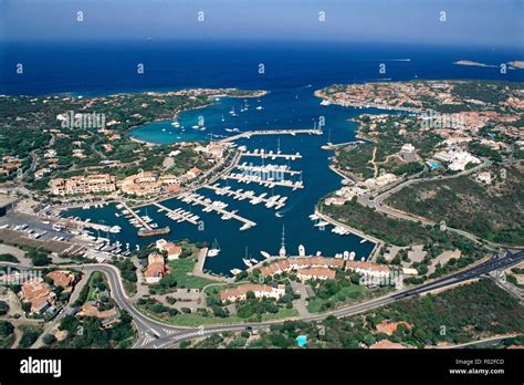 Aerial View Of Porto Cervo Arzachena Costa Smeralda Province Of