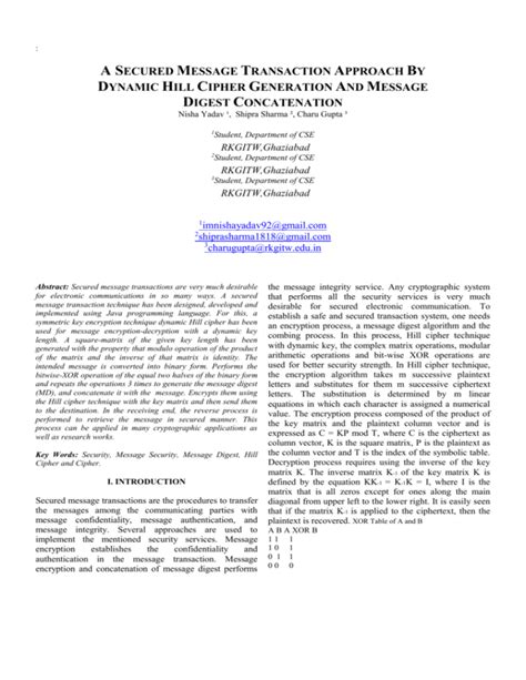 Ieee Paper Template In A V