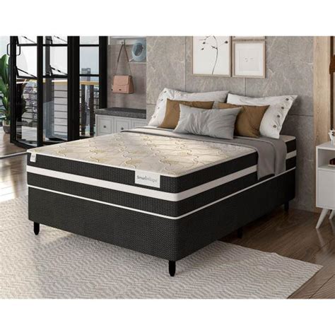 Cama Box Casal C Colch O Smart Milano D De Molas Ensacadas X