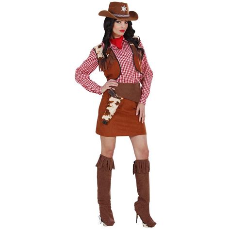 COWGIRL DAMEN KOSTÜM SET Karneval Cowboy Wilder Western Party