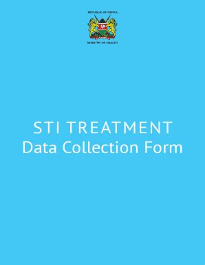 Fillable Online Sti Treatment Data Collection Form Ministry Of Health