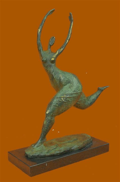 Art Deco Nude Ballerina Ballet Statue Sculpture Abstract Art Mid