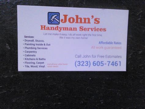 Handyman Business Cards - Handyman services, home maintenance business ...