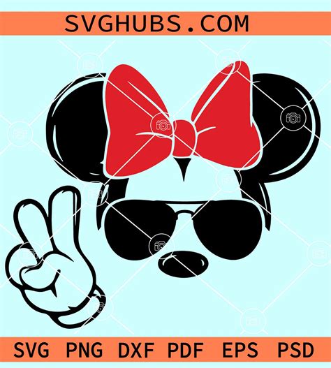 Minnie mouse peace sign svg, Minnie mouse svg, peace sign svg