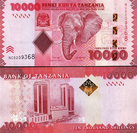 Tanzania 10000 Shillings Nd 2020 UNC 2 PCS Consecutive Pair P New