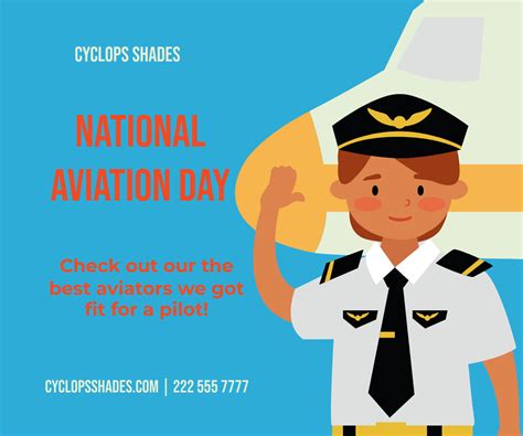 Free National Aviation Day Ad Banner Template Edit Online And Download