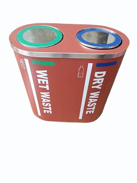 Open Top Stainless Steel Duo Dustbin For Office Capacity 110 L At Rs