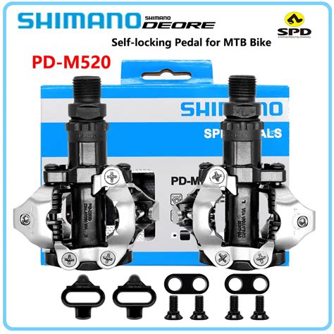 SHIMANO DEORE MTB Bike Pedal PD M520 Black Self Locking SPD Dual Sided