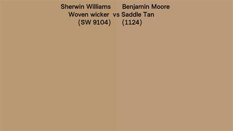 Sherwin Williams Woven Wicker SW 9104 Vs Benjamin Moore Saddle Tan