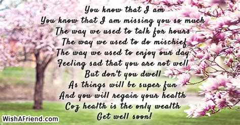 Get Well Soon Poems