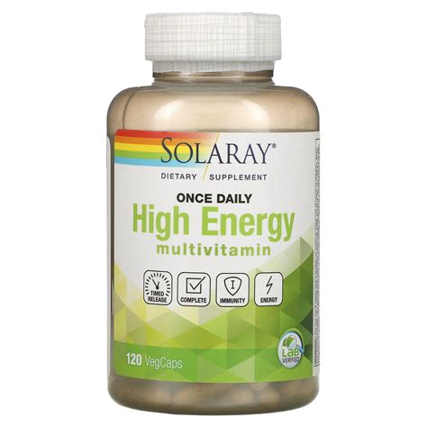 Solaray Once Daily High Energy Multivitamin Timed Release Highland Health Foods