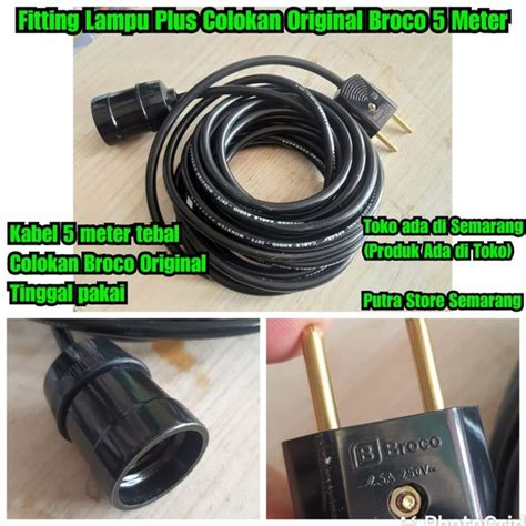 Jual Fitting Colokan Meter Broco Original Bahan Kabel Tebal Fitting