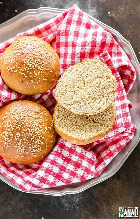 Whole Wheat Hamburger Buns Homemade For Summer Sandwiches