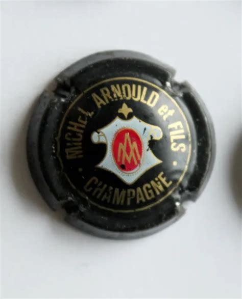 Ancienne Plaque De Muselet Capsule De Champagne Michel Arnould Fils