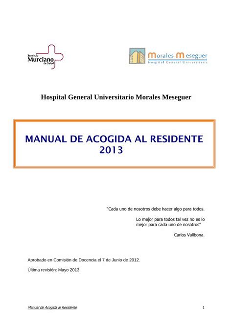 Pdf Manual Acogida Al Residente Hmm V Pdf Filemanual De