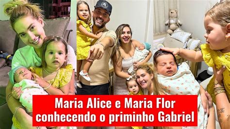 Maria Alice E Maria Flor Conhecendo O Priminho Gabriel YouTube