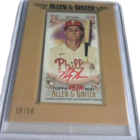 2021 Allen Ginter Mini Framed Red Ink Auto 5 10 In 10 10 Frame Mickey