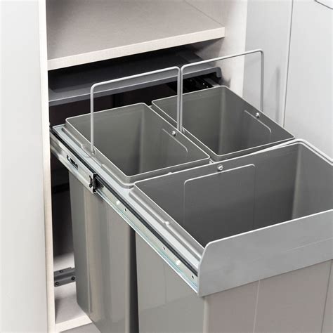 L Pull Out Kitchen Waste Recycling Bin For Mm Cabinet Hinged Door