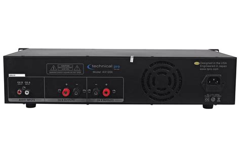 New Technical Pro Ax1200 1200 Watt 2 Channel Amplifier 2u Rack Dj Power