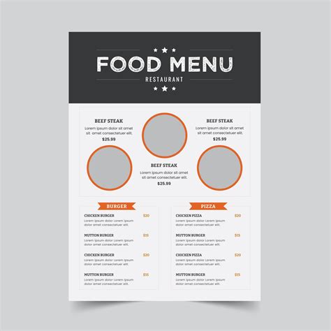 Vector Menu Templates For Cafes And Restaurants Menu Design Vector