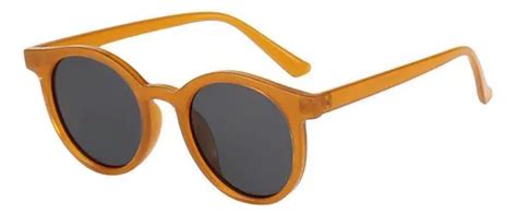 Lentes Anteojos Gafas De Sol Round Naranja Nude Transparente Océano Naranja Nude Negro Naranja