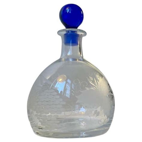 Vintage Scandinavian Crystal Decanter With Cut Harlequin 1960s At 1stdibs Vintage Cut Crystal