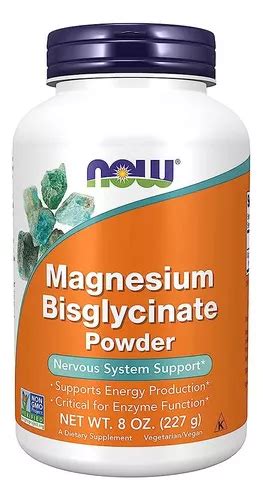 Now Foods Bisglicinato De Magnesio En Polvo 227 G De Sabor Sin