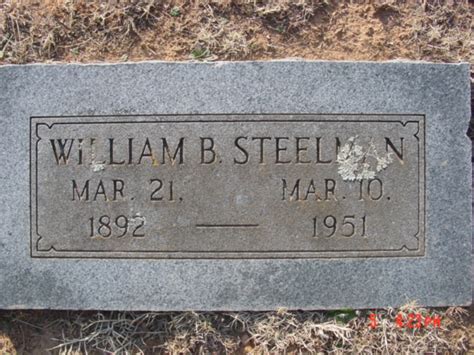 William Bedford Steelman 1892 1951 Find A Grave Memorial