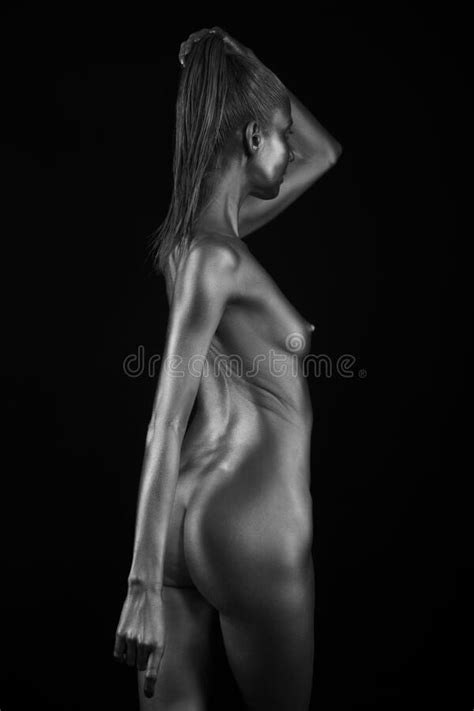 Naked Body In A Silver Body Painting Stock Photo Image Of Passion Chest 173592260