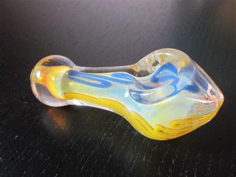 Handmade natural colorful glass smoking weed pipes.