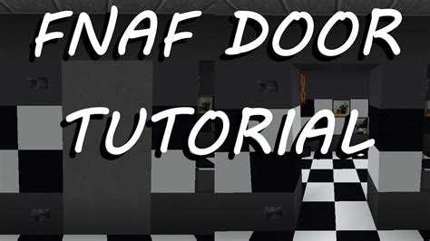 Fnaf Working Door Tutorial In Minecraft Youtube