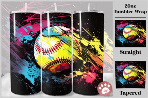 Softball Sport Tumbler Wrap Graphic By Luna Art Design · Creative Fabrica