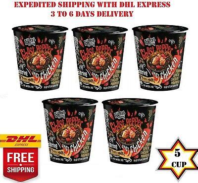 5 X Mamee Daebak Instant Ramen Noodle Korean Ghost Pepper HOT SPICY CHICKEN 80g EBay