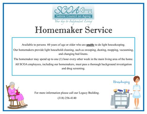 Homemaker Services Offered At SCOA