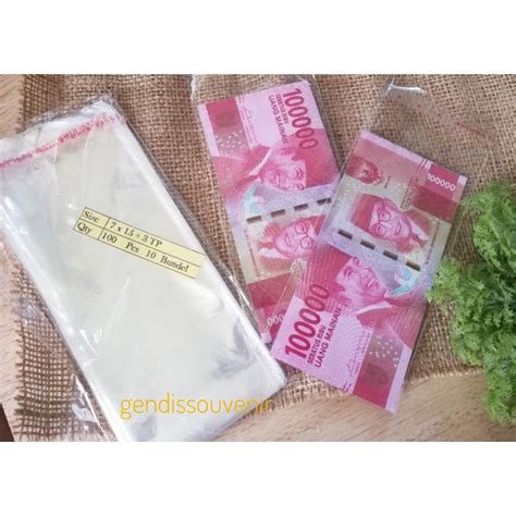 Jual Plastik Buket Uang Opp Seal X Plastik Perekat Plastik Uang