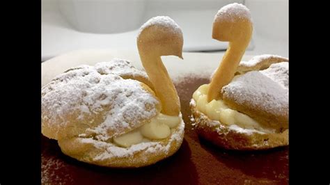 Cisnes Choux Rellenos De Crema Pastelera Pate Choux Receta F Cil