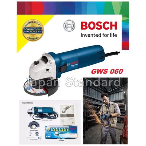 เครื่องเจียร์ ลูกหมู เครื่องเจียร์ Bosch 4 นิ้ว Gws 060 Powershop