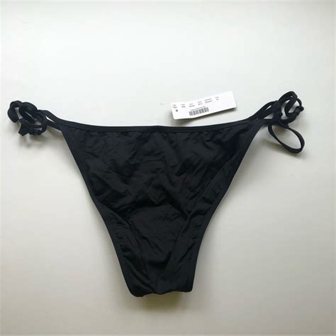 J Crew Swim Nwt J Crew Black Playa String Bikini Bottom Xl Poshmark