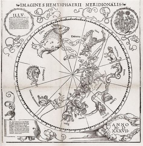 Southern Hemisphere Star Chart, 1537 Photograph by Middle Temple ...