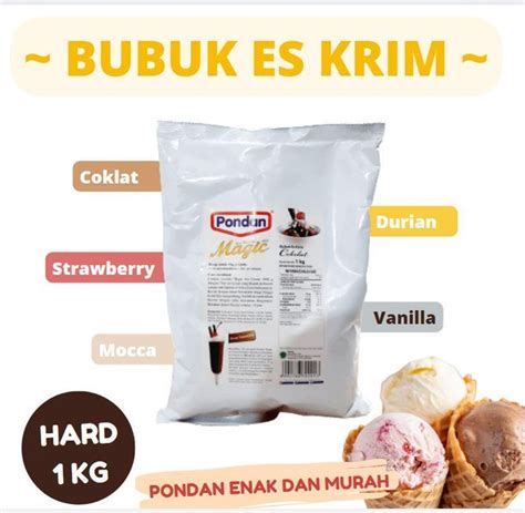 Jual Bahan Ice Cream Murah Bubuk Ice Cream Tepung Pondan Es Cream