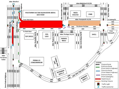 Traffic Notice Road Closures And Traffic Diversions On Persiaran