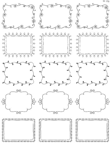 Printable Frames Printable Labels Free Printables Journal Doodles