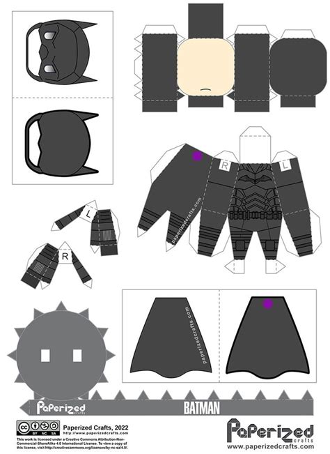 The Batman Paperized Superhero Crafts Batman Crafts Paper Doll Template