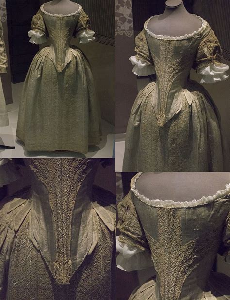 Ca 1660 Silver Tissue Dress With Parchment Lace Fashion Museum Bath