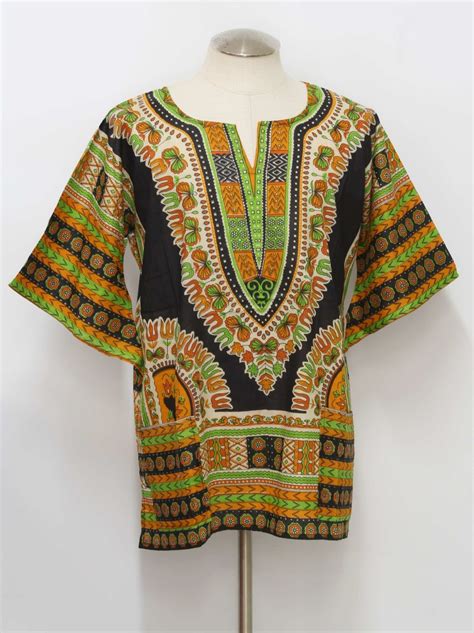 Seventies Vintage Dashiki Shirt 70s Reproduction Made New Recently