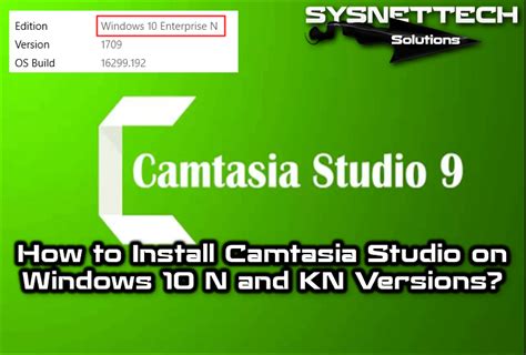 Install Camtasia Studio On Windows N Kn Quick Setup