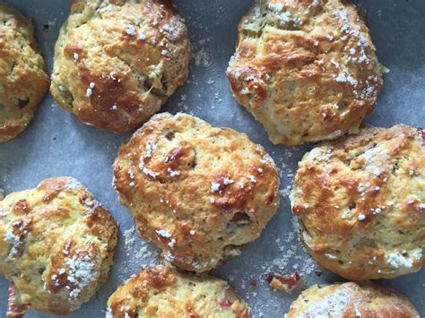 Rhubarb And Ginger Scones Wee Buns Cookery School